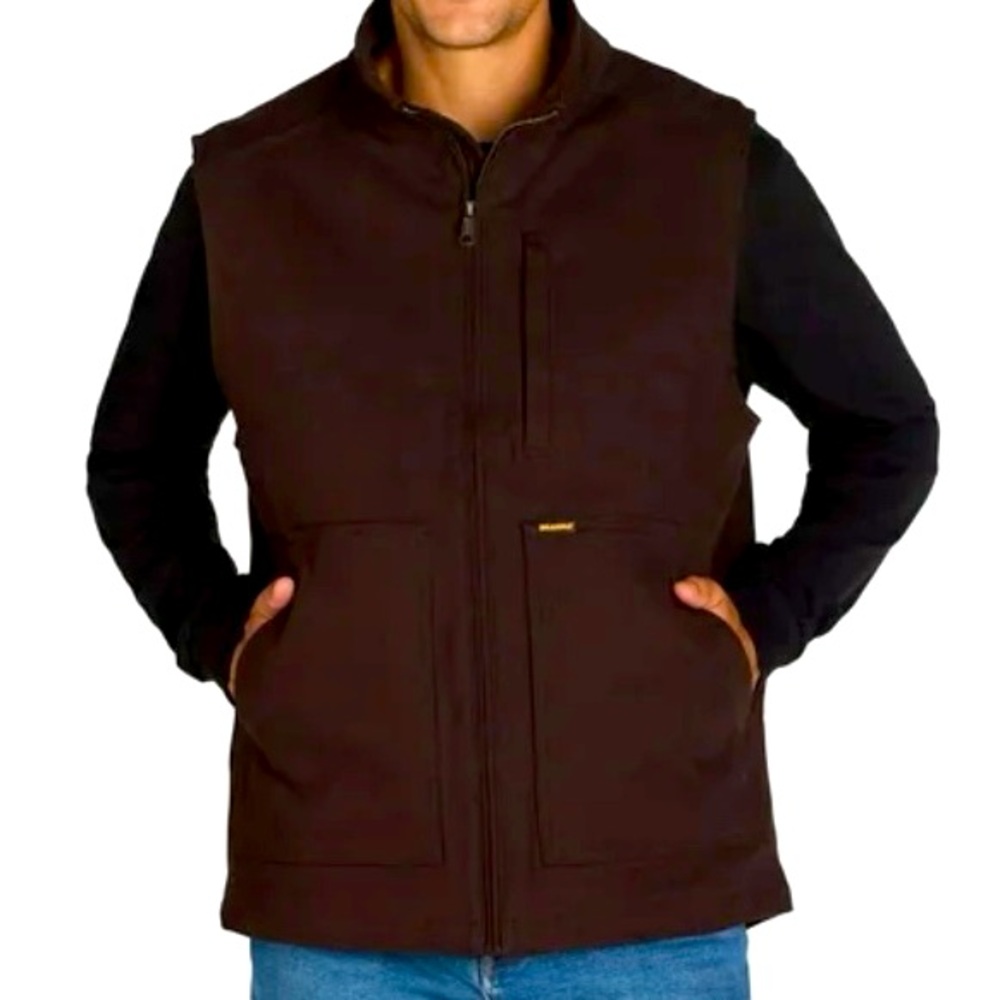 Brahma Men’s Outdoor or Work Vest/Brown Sizes L-3XL-